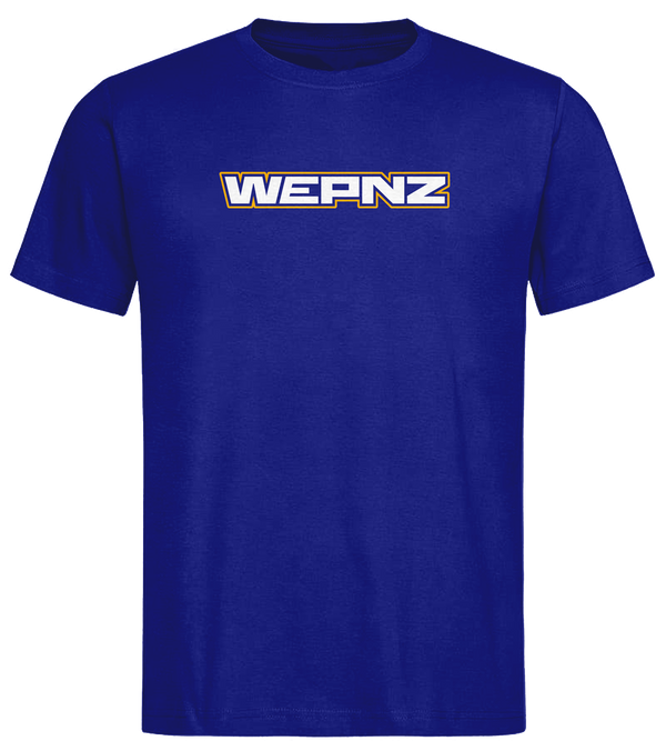 Wepnz (Blue) Circle Logo Cotton Blend T-Shirt