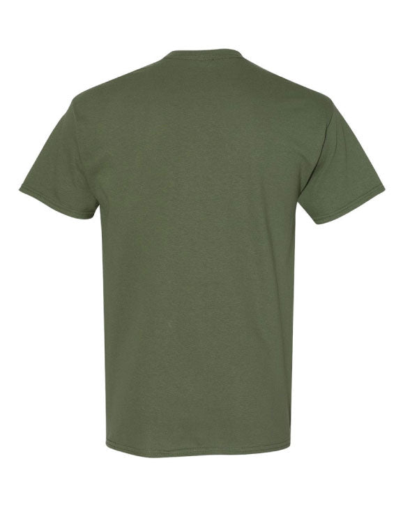 Hazard Olive Cotton Blend T-Shirt