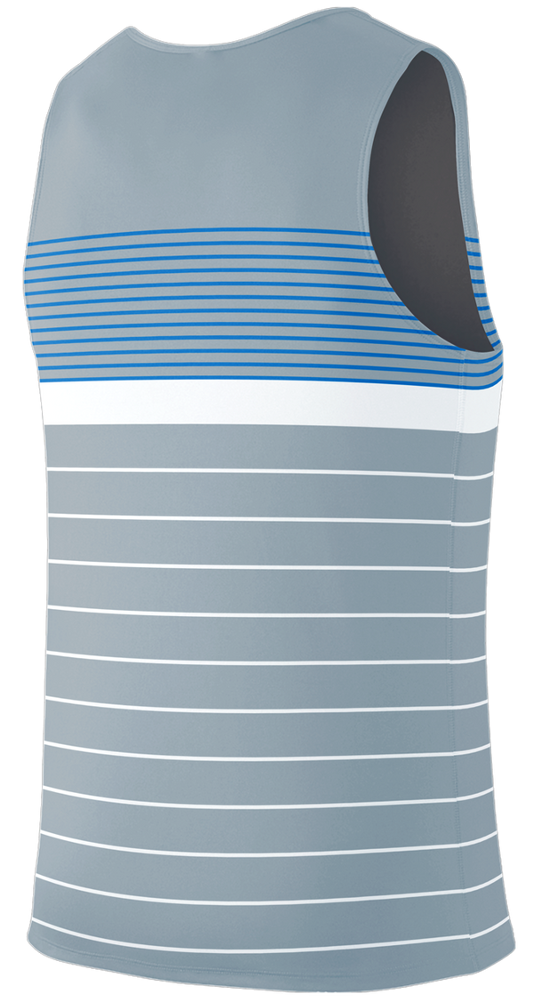 Grey and Blue District Tank Top