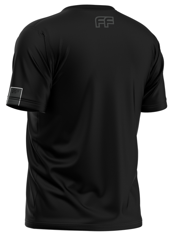 Freeflow Black Grey Stripe Tech Shirt