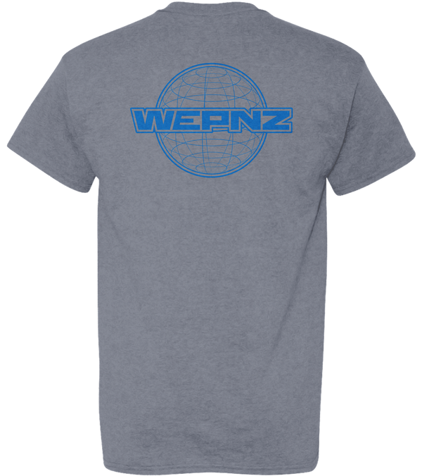Wepnz (Grey) World Logo Cotton Blend T-Shirt